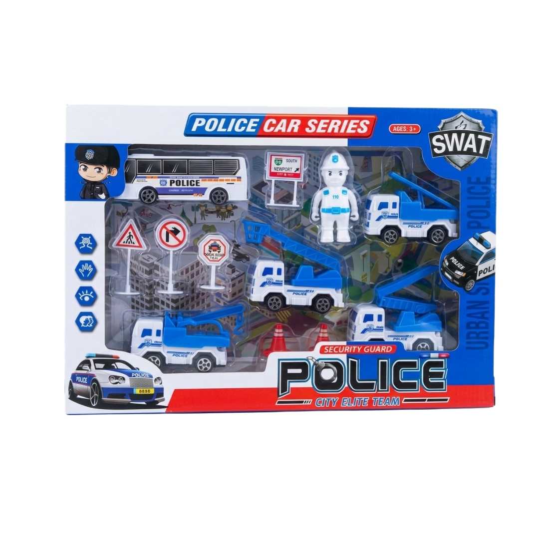 Set سيارات Police 3-002