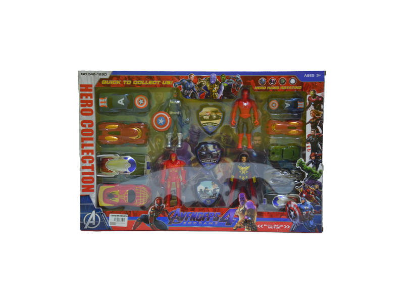 Set شخصيات وسيارات افنجرز 546-129