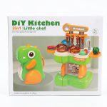 DIY Kitchen 2in1 Little Chef Playset with Dinosaur Portable Storage Box, 36 PCS